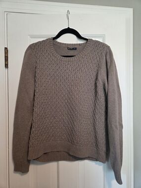 Gap Textured Taupe Crewneck Sweater Size XL